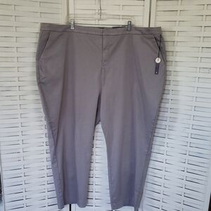 NYDJ Gray Chinos Classic Straight Crop Fit Size 28W